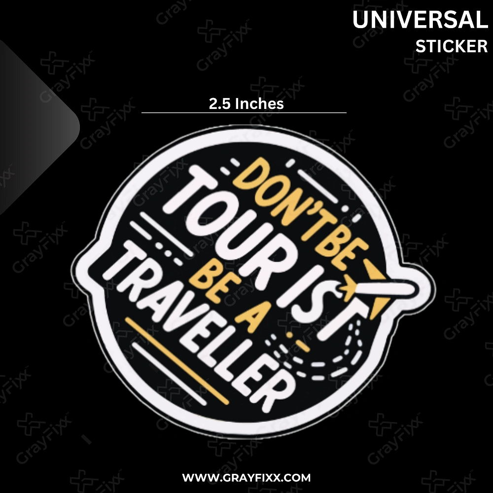 Universal Sticker Compatible with Laptop, Helmet, Bike, Car, Water Bottle, Phone & Travel Accessories | Made in Premium Vinyl with FPF (Fade Protection Film),  Waterproof, Precut Sticker, Pack of 1